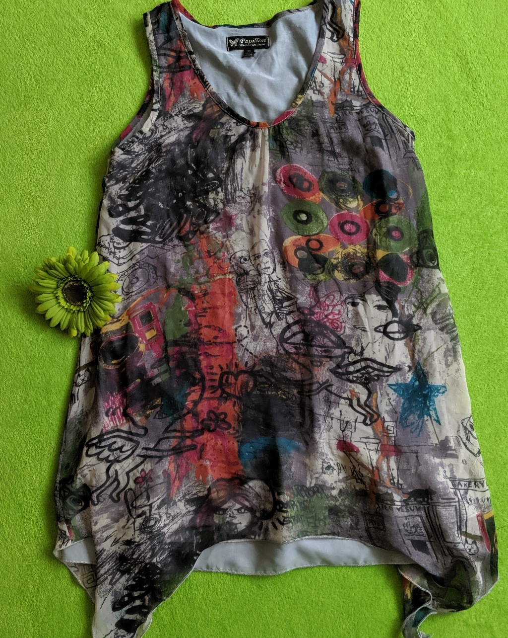 Papillon Watercolor Top SzXs 496